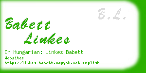 babett linkes business card